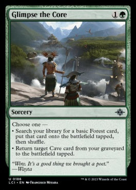 naokuroshop MTG [LCI][0186][緑][U][EN][中心核の瞥見/Glimpse the Core]（foil） NM