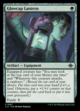 naokuroshop MTG [LCI][0187][緑][U][EN][ヒカリタケのランタン/Glowcap Lantern]（foil） NM