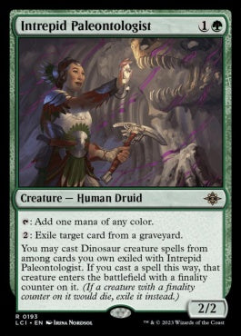 naokuroshop MTG [LCI][0193][緑][R][EN][剛胆な古生物学者/Intrepid Paleontologist]（foil） NM