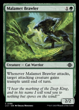 naokuroshop MTG [LCI][0199][緑][C][EN][マラメトの喧嘩屋/Malamet Brawler]（foil） NM