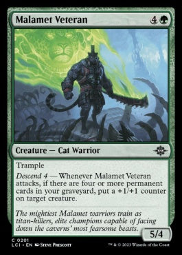 naokuroshop MTG [LCI][0201][緑][C][EN][マラメトの古参兵/Malamet Veteran]（foil） NM