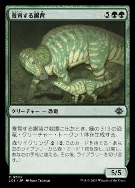 naokuroshop MTG [LCI][0203][緑][C][JP][養育する鋸背/Nurturing Bristleback]（foil） NM