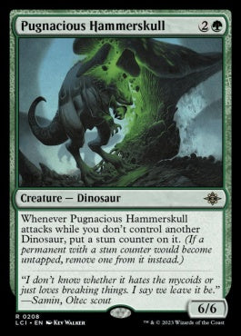 naokuroshop MTG [LCI][0208][緑][R][EN][好戦的な槌頭/Pugnacious Hammerskull]（foil） NM