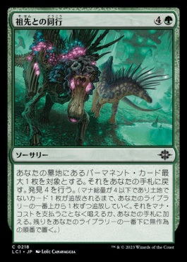 naokuroshop MTG [LCI][0218][緑][C][JP][祖先との同行/Walk with the Ancestors]（foil） NM