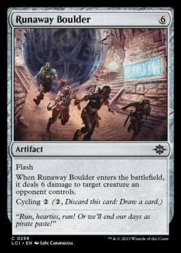 naokuroshop MTG [LCI][0259][茶][C][EN][遁走する岩石/Runaway Boulder]（foil） NM