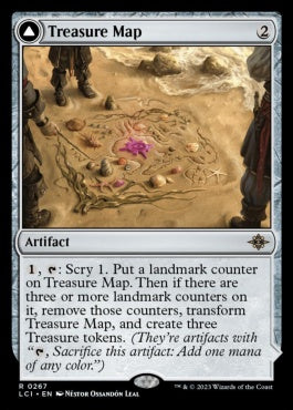 naokuroshop MTG [LCI][0267][茶][R][EN][宝物の地図/Treasure Map]（foil） NM