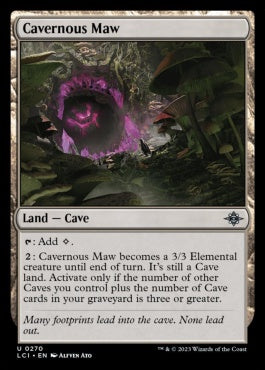 naokuroshop MTG [LCI][0270][土地][U][EN][洞窟めいた大口/Cavernous Maw]（foil） NM