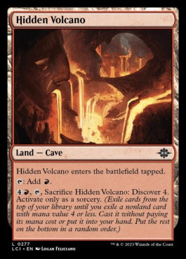 naokuroshop MTG [LCI][0277][土地][C][EN][隠された火山/Hidden Volcano]（foil） NM