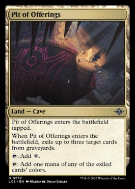 naokuroshop MTG [LCI][0278][土地][U][EN][捧げ物の穴/Pit of Offerings]（foil） NM