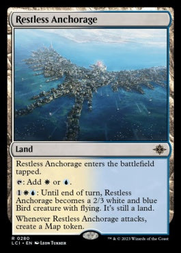 naokuroshop MTG [LCI][0280][土地][R][EN][不穏な投錨地/Restless Anchorage]（foil） NM