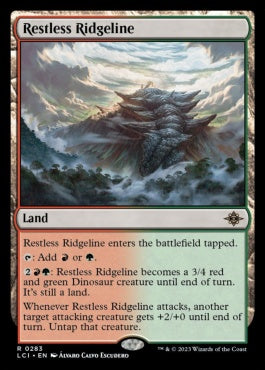 naokuroshop MTG [LCI][0283][土地][R][EN][不穏な尾根/Restless Ridgeline]（foil） NM