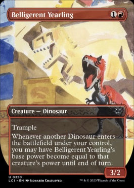 naokuroshop MTG [LCI][0320][赤][U][EN][好戦的な一年仔/Belligerent Yearling]（foil） NM