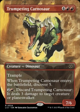 naokuroshop MTG [LCI][0324][赤][R][EN][嘶くカルノサウルス/Trumpeting Carnosaur]（foil） NM