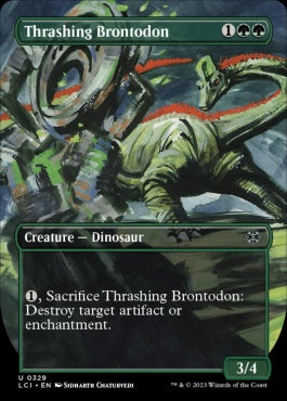 naokuroshop MTG [LCI][0329][緑][U][EN][打ち壊すブロントドン/Thrashing Brontodon]（foil） NM