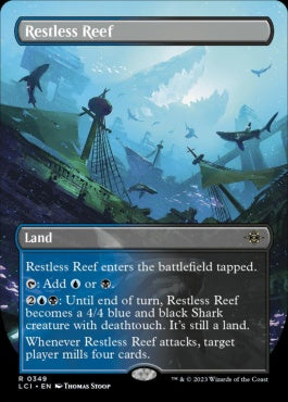 naokuroshop MTG [LCI][0349][土地][R][EN][不穏な浅瀬/Restless Reef]（foil） NM