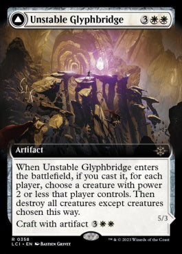 naokuroshop MTG [LCI][0358][白][R][EN][不安定な象形橋/Unstable Glyphbridge]（foil） NM