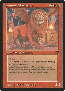 naokuroshop MTG [LEG][140][赤][R][EN][Crimson Manticore] NM