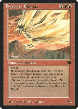 naokuroshop MTG [LEG][147][赤][R][EN][Firestorm Phoenix] NM