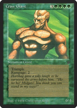 naokuroshop MTG [LEG][180][緑][U][EN][Craw Giant] NM