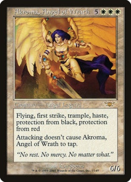 naokuroshop MTG [LGN][001][白][R][EN][怒りの天使アクローマ/Akroma, Angel of Wrath] NM