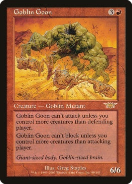 naokuroshop MTG [LGN][099][赤][R][EN][ゴブリンのうすのろ/Goblin Goon] NM