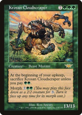 naokuroshop MTG [LGN][130][緑][R][JP][クローサの雲掻き獣/Krosan Cloudscraper] NM