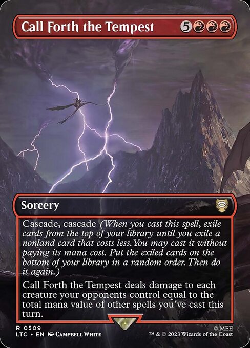 naokuroshop MTG [LTC][0509][赤][R][EN][Call Forth the Tempest]（foil） NM