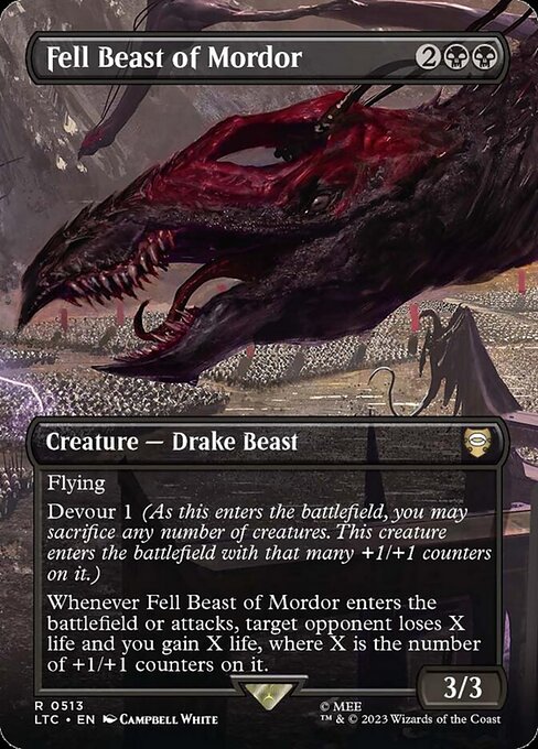 naokuroshop MTG [LTC][0513][黒][R][EN][Fell Beast of Mordor] NM