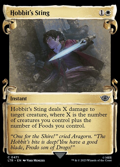 naokuroshop MTG [LTR][0471][白][C][EN][ホビットのつらぬき/Hobbit's Sting]（foil） NM