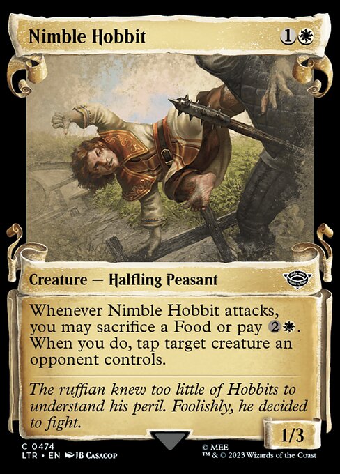 naokuroshop MTG [LTR][0474][白][C][EN][すばしこいホビット/Nimble Hobbit]（foil） NM