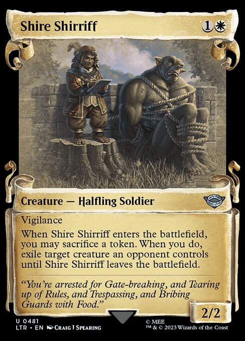 naokuroshop MTG [LTR][0481][白][U][EN][ホビット庄の庄察/Shire Shirriff]（foil） NM