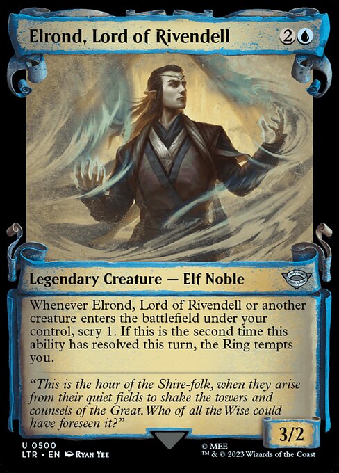 naokuroshop MTG [LTR][0500][青][U][EN][裂け谷の王、エルロンド/Elrond, Lord of Rivendell] NM