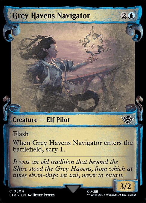 naokuroshop MTG [LTR][0504][青][C][EN][灰色港の航海士/Grey Havens Navigator] NM