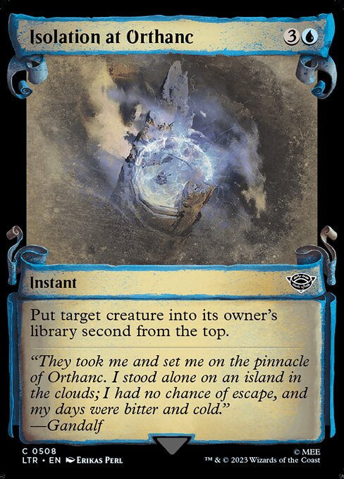 naokuroshop MTG [LTR][0508][青][C][EN][オルサンクへの幽閉/Isolation at Orthanc]（foil） NM