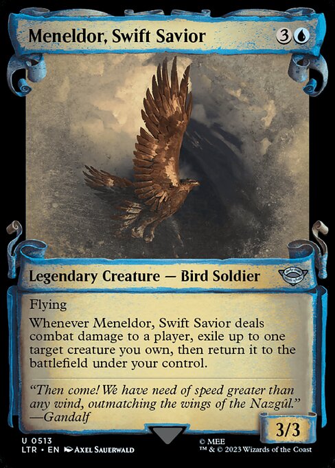 naokuroshop MTG [LTR][0513][青][U][EN][救いの疾翼、メネルドール/Meneldor, Swift Savior]（foil） NM