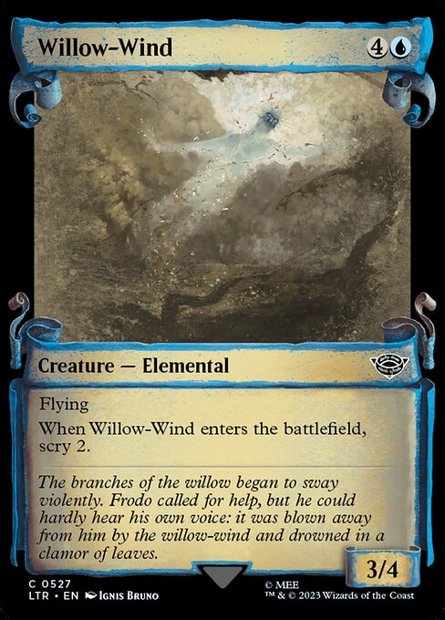 naokuroshop MTG [LTR][0527][青][C][EN][柳風/Willow-Wind]（foil） NM