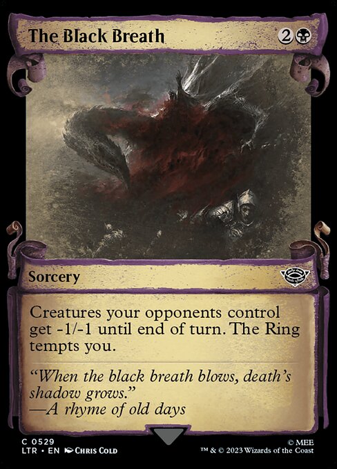 naokuroshop MTG [LTR][0529][黒][C][EN][黒の息/The Black Breath]（foil） NM