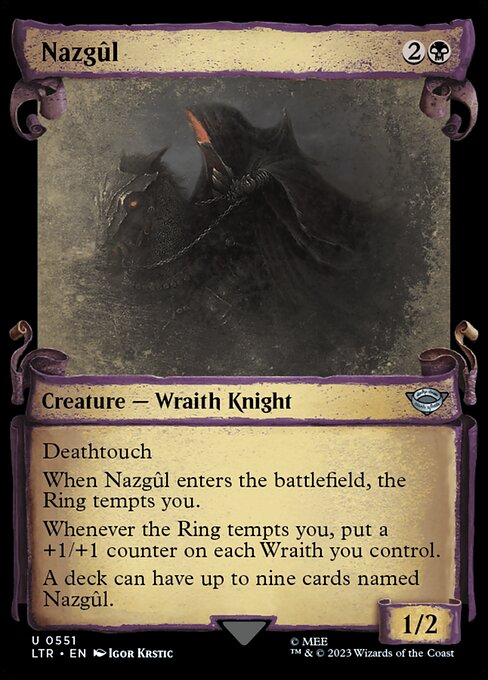 naokuroshop MTG [LTR][0551][黒][U][EN][ナズグル/Nazgul]（foil） NM