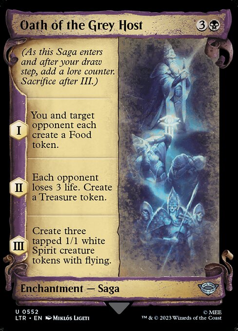 naokuroshop MTG [LTR][0552][黒][U][EN][灰色の軍勢の誓言/Oath of the Grey Host] NM