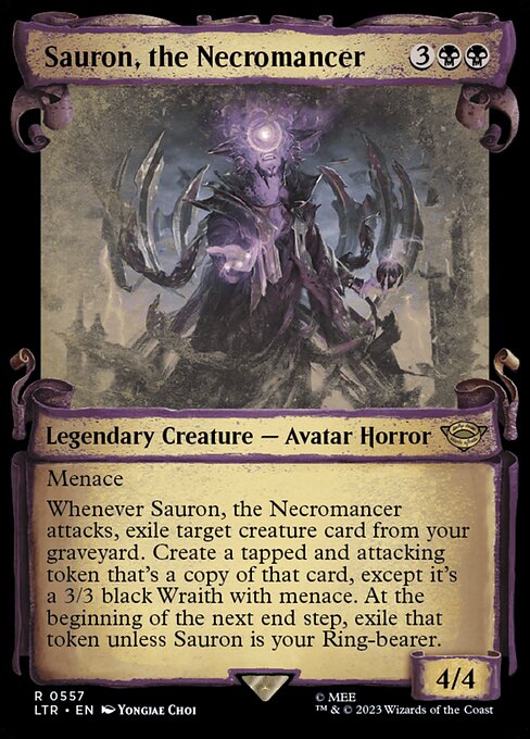 naokuroshop MTG [LTR][0557][黒][R][EN][死人占い師、サウロン/Sauron, the Necromancer]（foil） NM