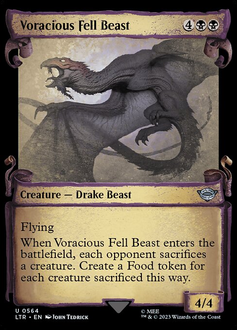 naokuroshop MTG [LTR][0564][黒][U][EN][貪欲なる忌まわしき獣/Voracious Fell Beast]（foil） NM