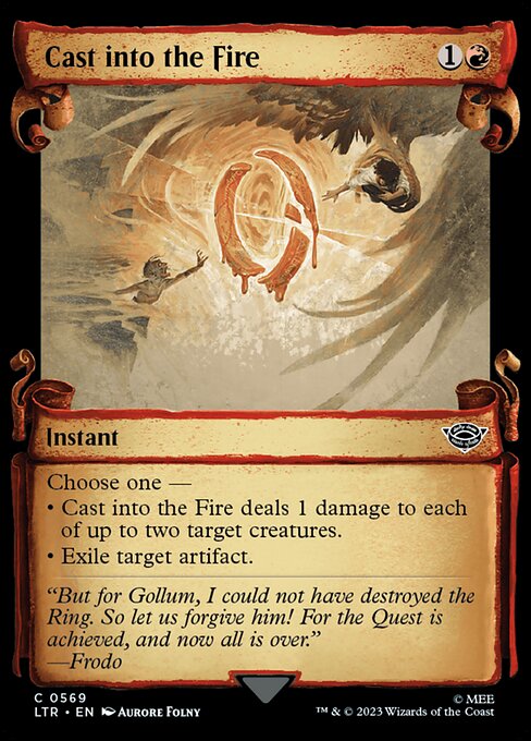 naokuroshop MTG [LTR][0569][赤][C][EN][火の中へ投げ捨てる/Cast into the Fire]（foil） NM