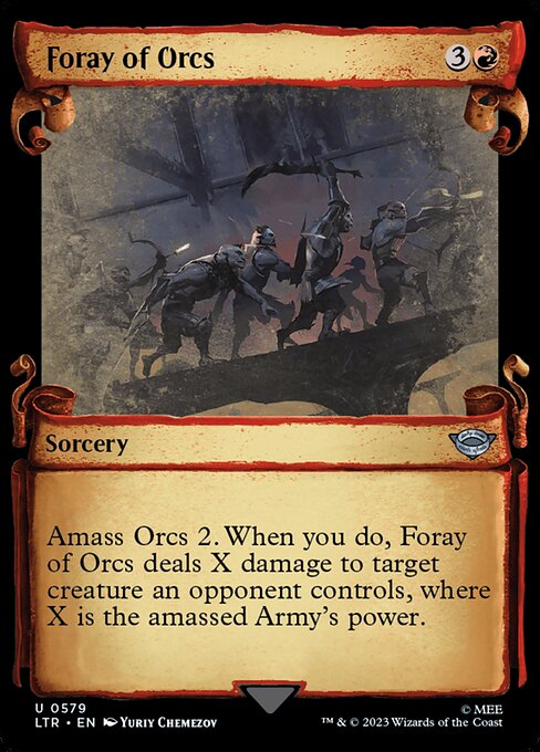 naokuroshop MTG [LTR][0579][赤][U][EN][オークの急襲/Foray of Orcs] NM