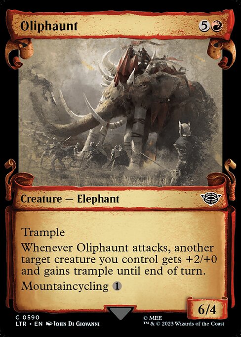 naokuroshop MTG [LTR][0590][赤][C][EN][オリファント/Oliphaunt]（foil） NM