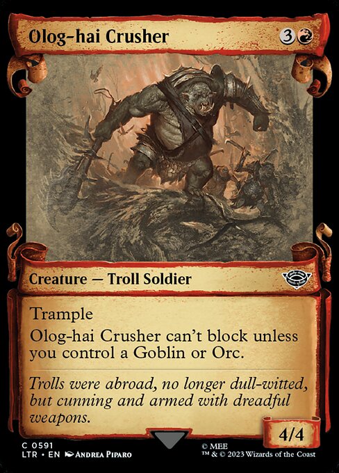 naokuroshop MTG [LTR][0591][赤][C][EN][オログ＝ハイの破壊者/Olog-hai Crusher]（foil） NM