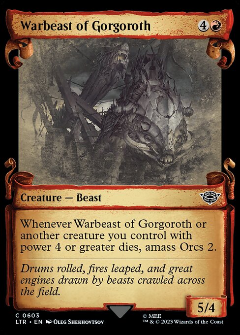 naokuroshop MTG [LTR][0603][赤][C][EN][ゴルゴロスの戦獣/Warbeast of Gorgoroth] NM
