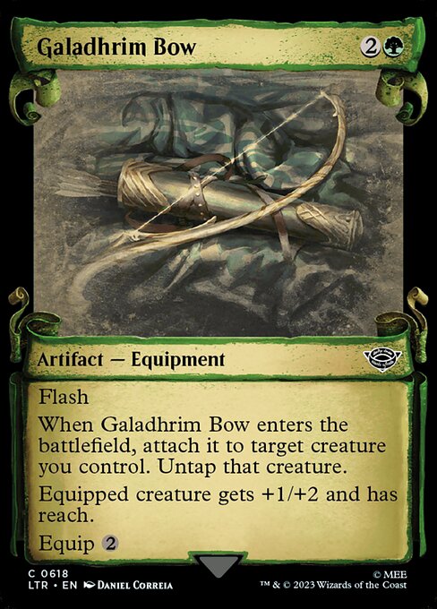 naokuroshop MTG [LTR][0618][緑][C][EN][ガラズリムの弓/Galadhrim Bow]（foil） NM