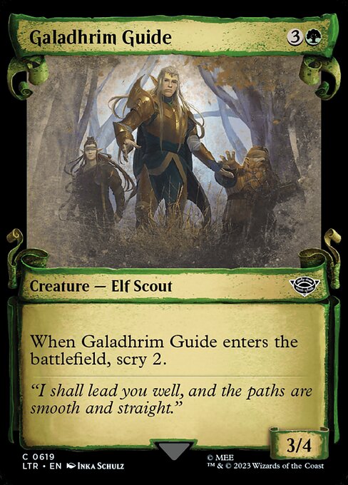 naokuroshop MTG [LTR][0619][緑][C][EN][ガラズリムの道案内/Galadhrim Guide]（foil） NM