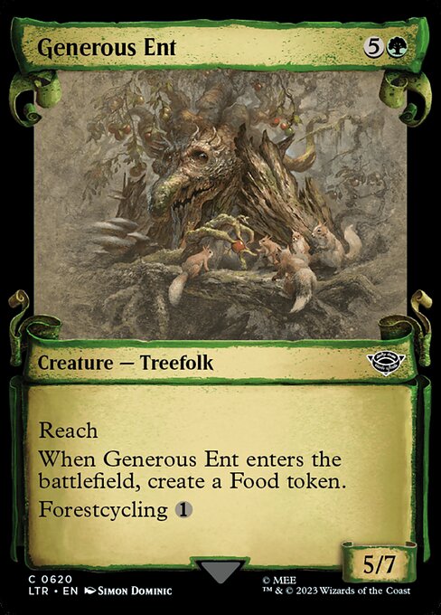 naokuroshop MTG [LTR][0620][緑][C][EN][気前のよいエント/Generous Ent]（foil） NM