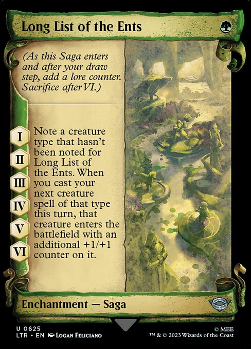 naokuroshop MTG [LTR][0625][緑][U][EN][エントの長い名簿/Long List of the Ents]（foil） NM